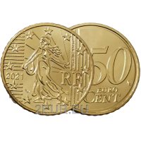 Франция 50 центов UNC 2021