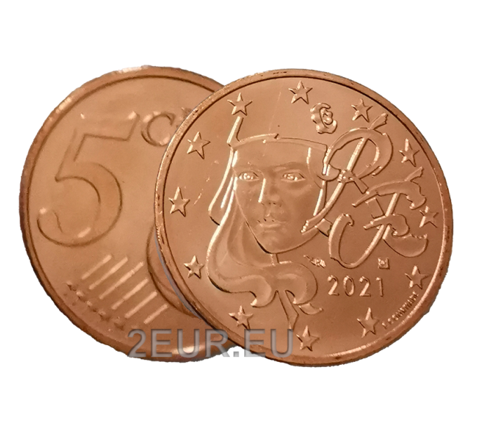 Prantsusmaa 5 senti UNC 2021