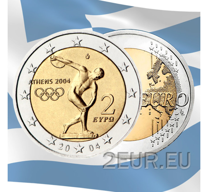 Kreeka 2 eurot UNC 2004 – XXVIII. Suveolümpiamängud Ateenas