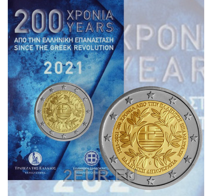 Kreeka 2 eurot BU 2021 – 200 aastat pärast Kreeka revolutsiooni