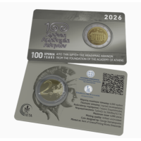 Greece 2 euro BU 2026 - 100 YEARS FROM THE FOUNDATION OF THE ACADEMY OF ATHENS Greece 2 euro BU 2026 - 100 YEARS FROM THE FOUNDATION OF THE ACADEMY OF ATHENS