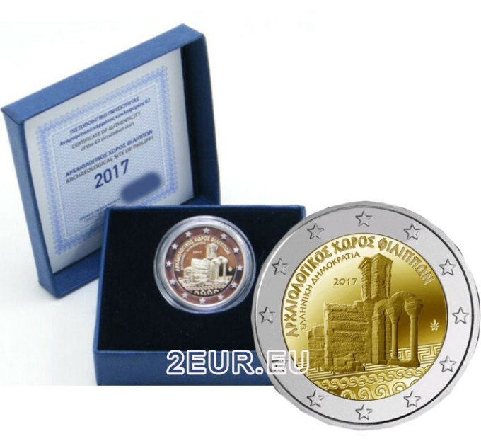 Kreeka 2 eurot proof 2017 – Filipi arheoloogiline ala   