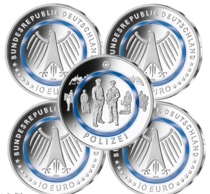 Saksamaa 10 eurot UNC 2024 – Ühiskonna teenistuses – Politsei - ADFGJ