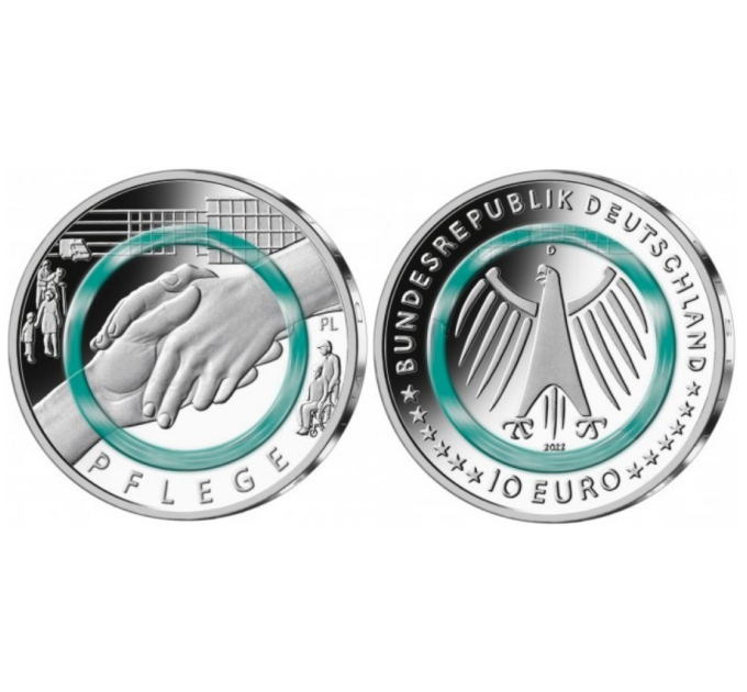 Saksamaa 10 eurot UNC 2022 – Ühiskonna teenistuses – õendus
