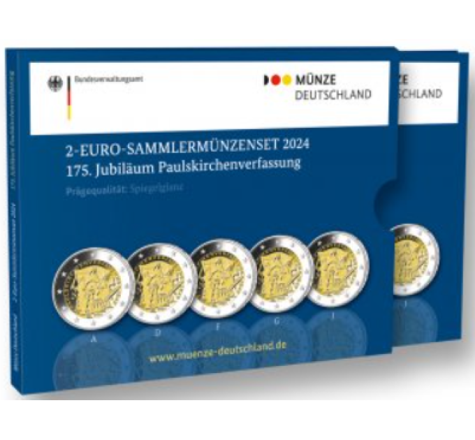 Saksamaa 2 euro proof 2024 – 175 aastat Paulskirche põhiseadusest