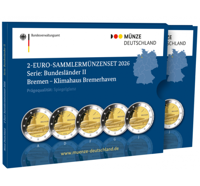 Saksamaa 2 euro proof 2026 – Bremen
