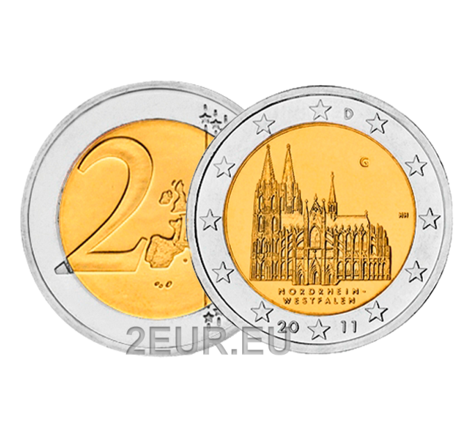 Saksamaa 2 eurot UNC 2011 – Nordrhein-Westfalen – G – Karlsruhe