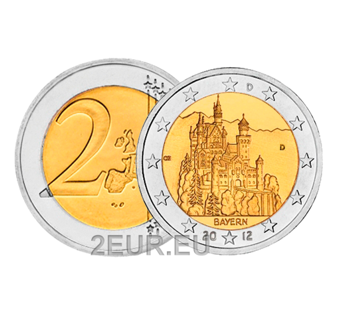 Saksamaa 2 eurot UNC 2012 - BAVARIA - D - München