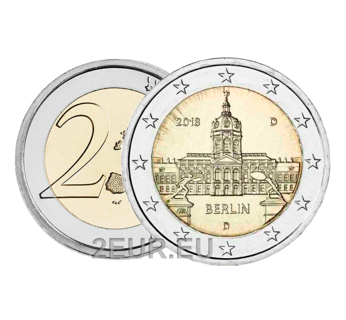 Saksamaa 2 eurot UNC 2018 – Charlottenburgi palee – D – München