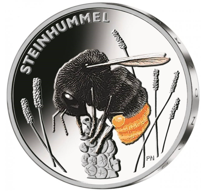 Saksamaa 5 eurot UNC 2024 – Putukate imeline maailm – Punasaba-kimalane