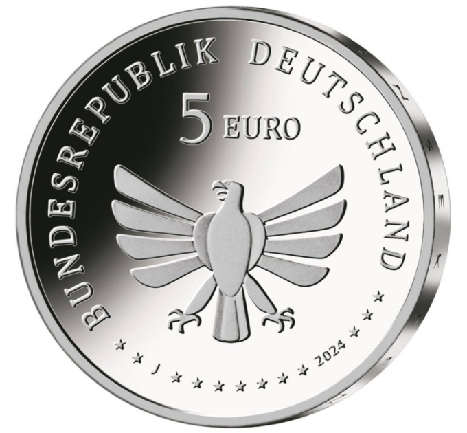 Saksamaa 5 eurot UNC 2024 – Putukate imeline maailm – Punasaba-kimalane
