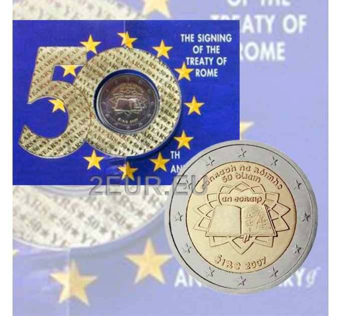 Iirimaa 2 eurot BU 2007 – Rooma leping  