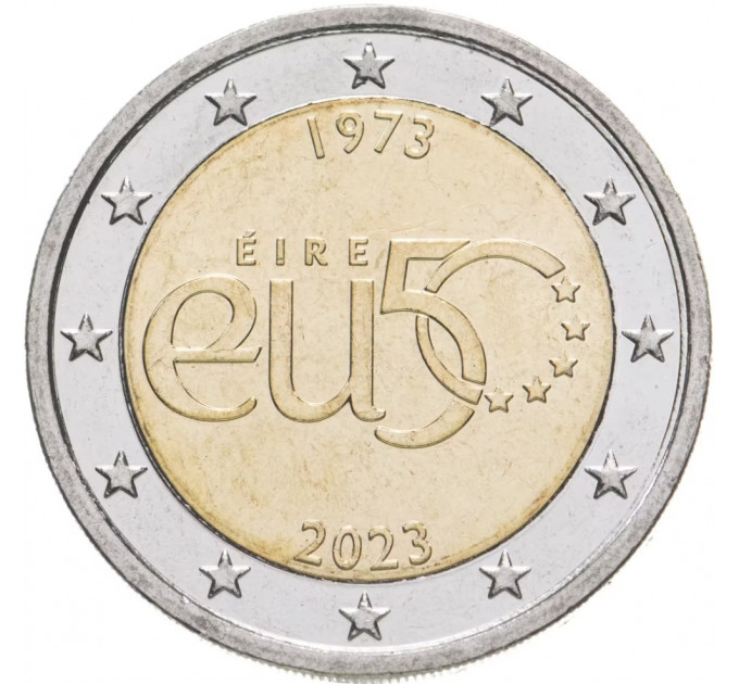 Iirimaa 2 eurot UNC 2023 – Iirimaa 50 aastat Euroopa Liidu liikmestaatust