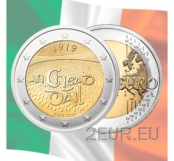 Iirimaa 2 eurot UNC 2019 – 100 aastat Dáil Éireanni asutamisest