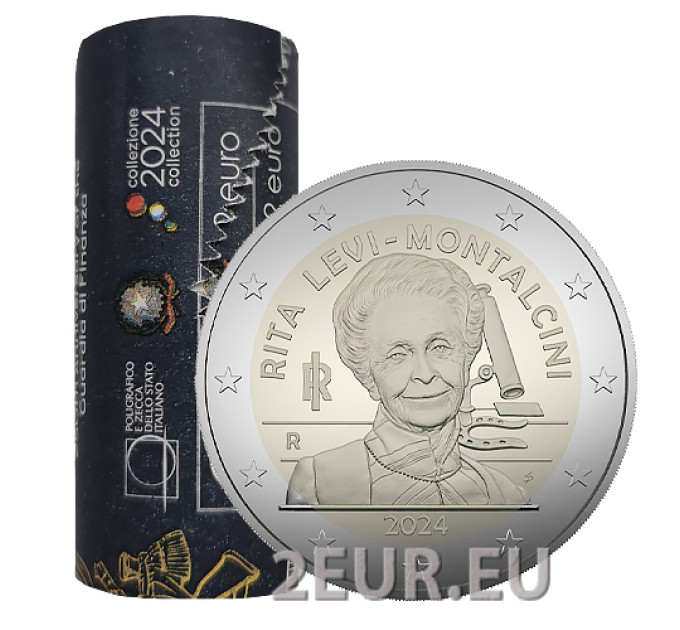 Itaalia 2 euro UNC rull 2024 – Rita Levi-Montalcini