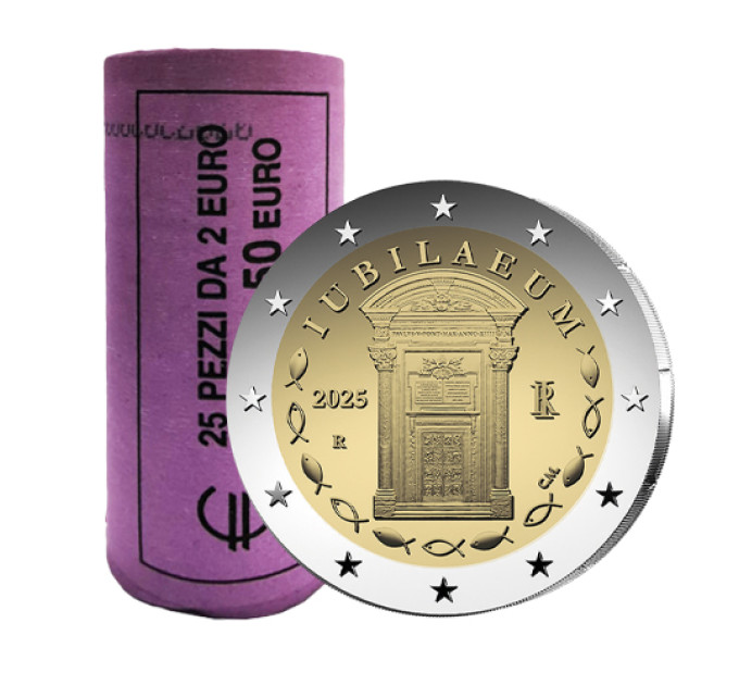 Itaalia 2 euro UNC roll 2025 – Juubel 2025