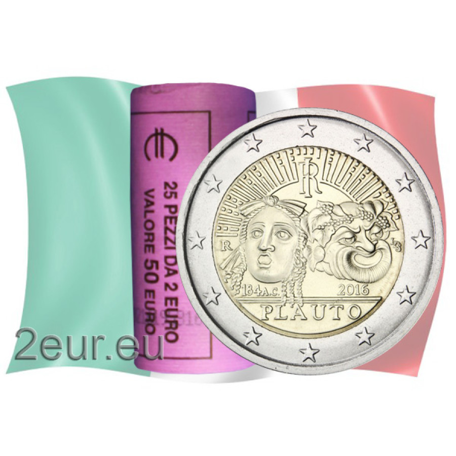 Itaalia 2 euro UNC rull 2016 – Titus Maccio Plautuse 2200. surma-aastapäev