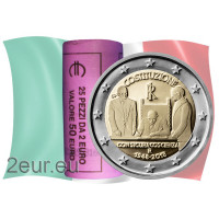 Italy 2 euro UNC roll 2018 - 70 Years Constitution of the Italian Republic