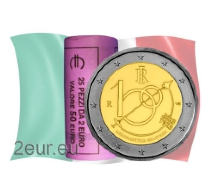 Itaalia 2 euro UNC rull 2023 – 100 aastat Itaalia õhuvägedest