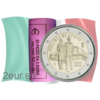 Италия 2 евро UNC roll 2022 - 170 лет со дня основания Национальной полиции Италии Италия 2 евро UNC roll 2022 - 170 лет со дня основания Национальной полиции Италии