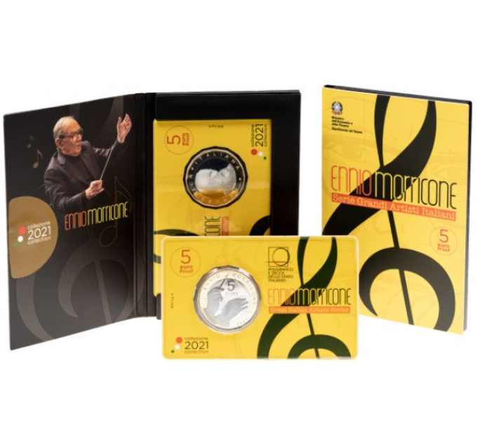 Itaalia 5 euro BU 2021 – Suurepärane Itaalia kunstnike sari – Ennio Morricone
