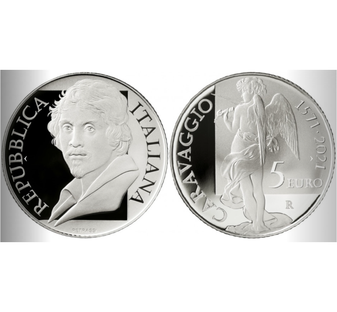 Itaalia 5 euro hõbe PROOF 2021 – 450. aastapäev Caravaggio sünnist