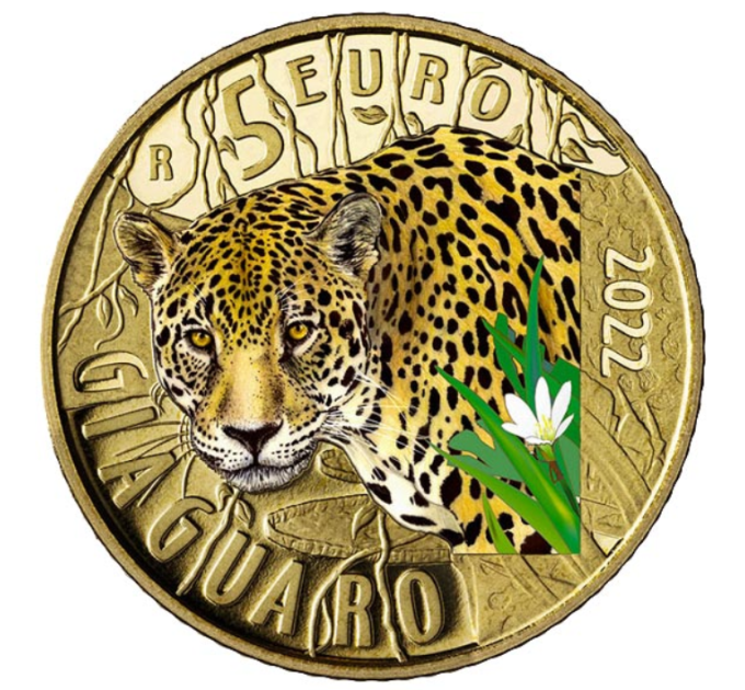 Itaalia 5 eurot PROOF 2022 – Ohustatud loomad – jaguar
