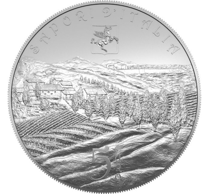 Италия 5 евро BU 2024 - Итальянская кулинарная и винная культура - Винсанто и Кантуччи – Тоскана