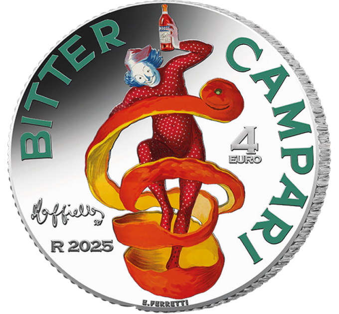 Itaalia 4 euro hõbe BU 2025 – Campari hõbe