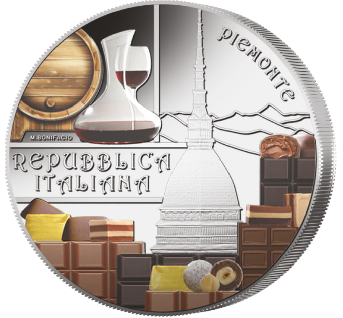 Itaalia 5 euro BU 2025 – Italienische Ess- und Weinkultur - Barolo ja šokolaad – Piemonte