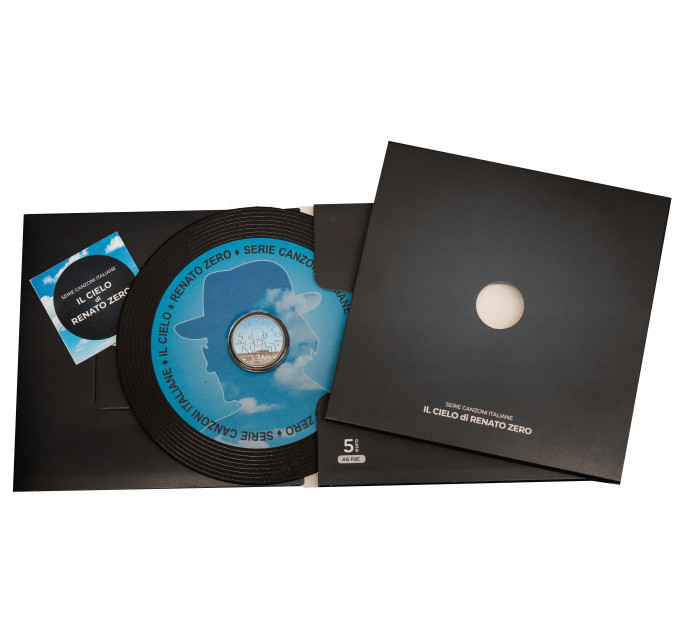 Itaalia 5 eurot BU 2025 - Itaalia laulud – Renato Zero taevas