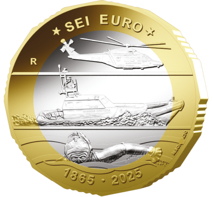 Itaalia 6 euro BU 2025 – Sadamaameti 160. aastapäev - rannavalve