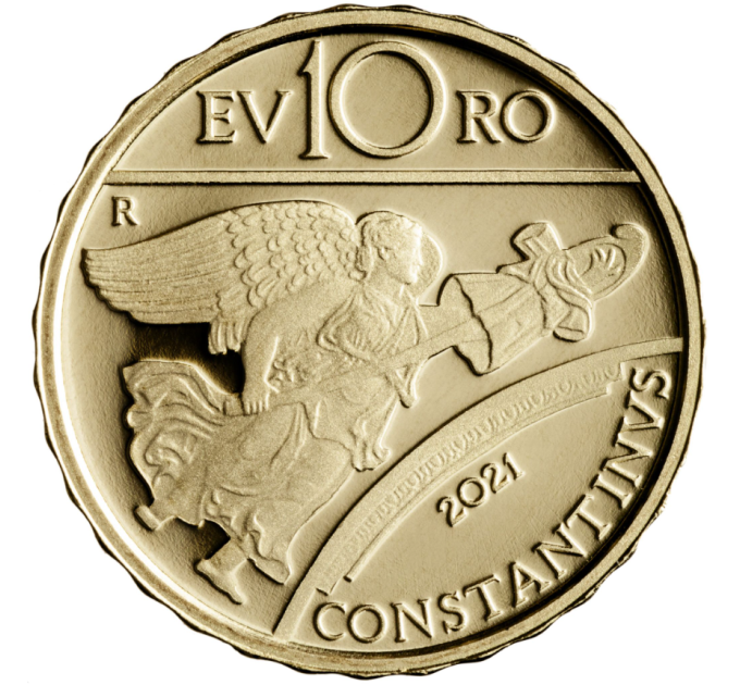 Италия 10 еврo золотo proof 2021 - Серия Римские императоры - Костантино