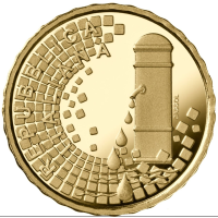 Itaalia 10 euro kulld proof 2022 – Itaalia purskkaevud - Trevi purskkaev