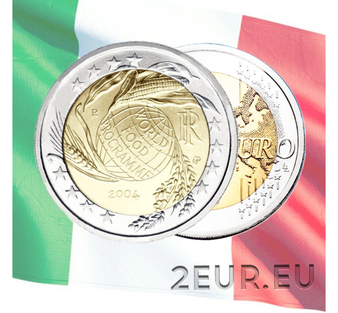 Itaalia 2 euro UNC 2004 – Maailma Toiduprogramm