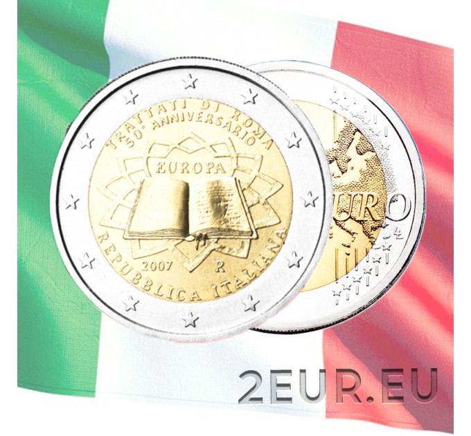 Itaalia 2 euro UNC 2007 – Rooma lepingu 50. aastapäev