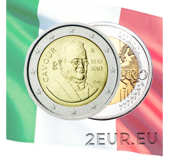 Itaalia 2 euro UNC 2010 – Camillo Benso 200. sünniaastapäev, krahv Cavoure