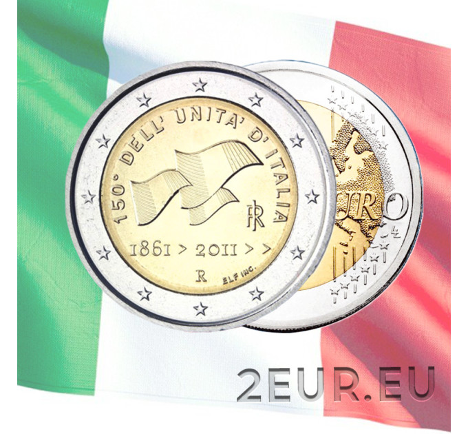 Itaalia 2 euro UNC 2011 – 150 aastat Itaalia ühendamist