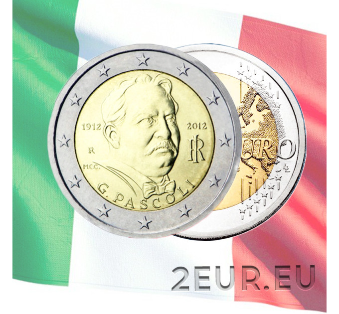 Itaalia 2 euro UNC 2012 – Giovanni Pascoli 100. surma-aastapäev
