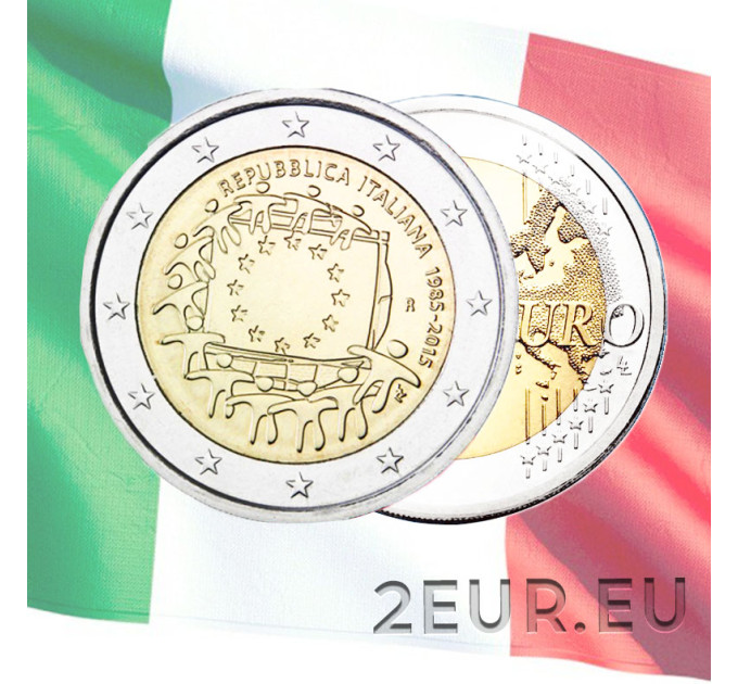 Itaalia 2 euro UNC 2015 - ELi lipu 30. aastapäev