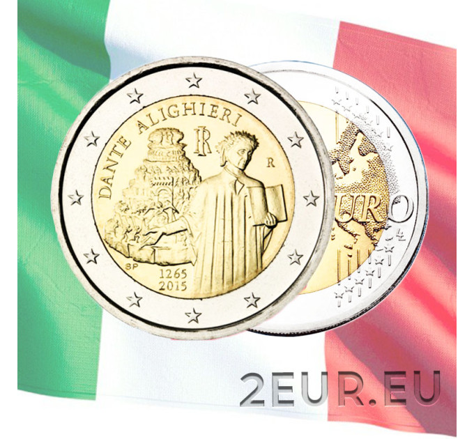 Itaalia 2 euro UNC 2015 - Dante Alighieri 750. sünniaastapäev