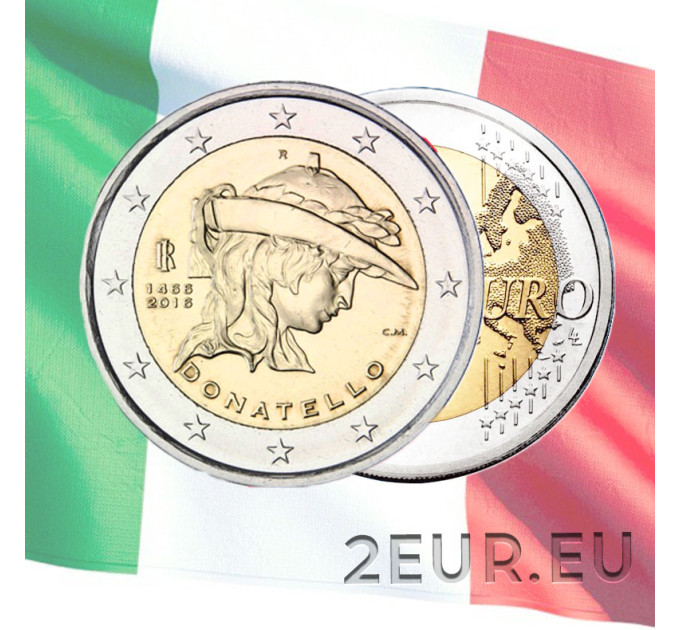 Itaalia 2 euro UNC 2016 – Donatello surma 550. aastapäev