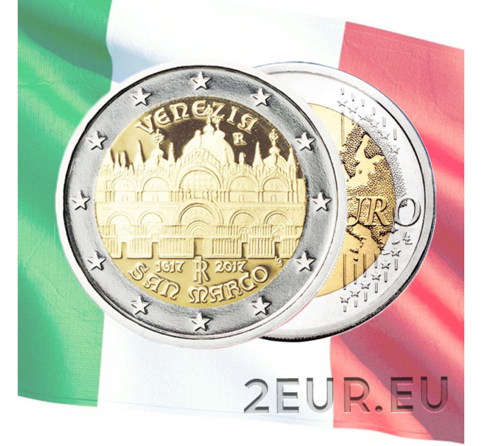 Itaalia 2 euro UNC 2017 – 400 aastat Püha Markuse basiilika valmimisest