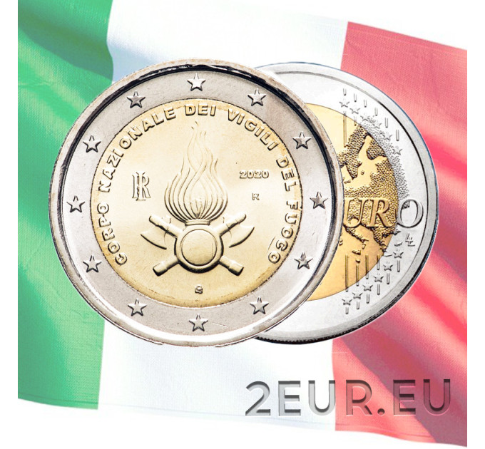 Italy 2 euro UNC 2020 - 80th Anniversary of the National Fire Corps