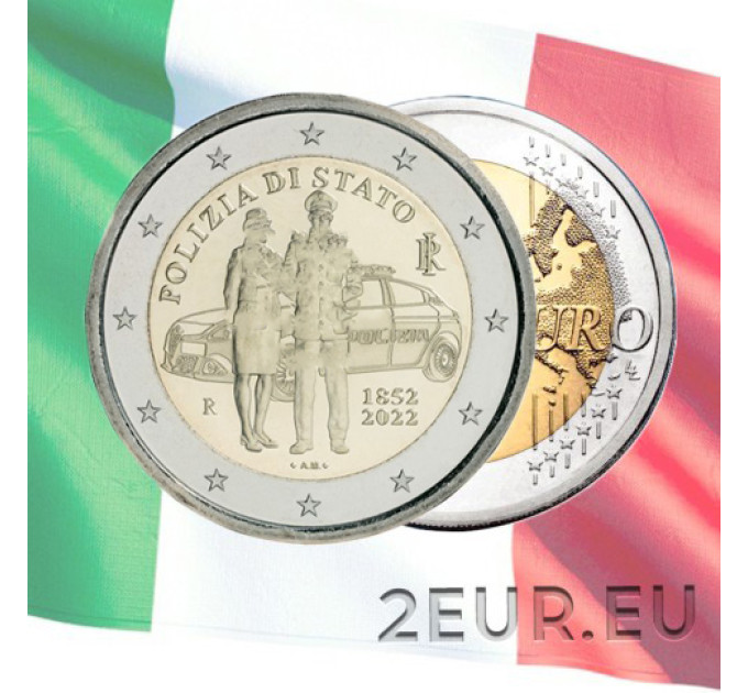 Italy 2 euro UNC 2022 - 170th Anniversary of the foundation of the Italian National Police