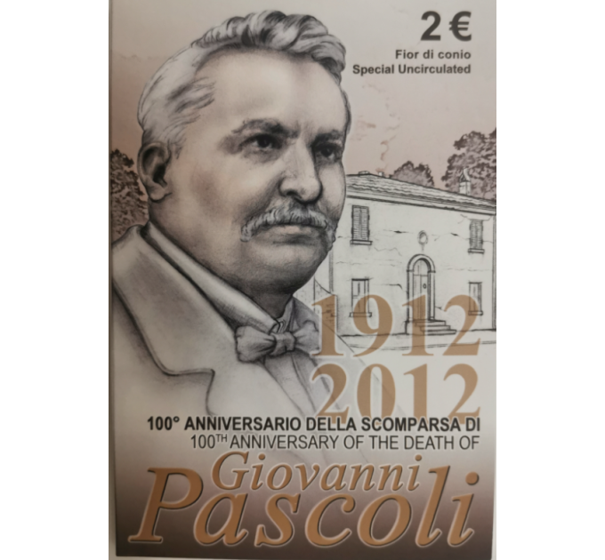 Itaalia 2 euro BU 2012 – 100 AASTAT GIOVANNI PASCOLI SURMAST