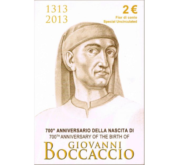 Itaalia 2 euro BU 2013 – GIOVANNI BOCCACCIO 700. SÜNNIPÄEV
