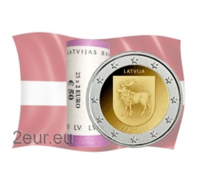 Läti 2 eurot UNC rulli 2018 –  Zemgale