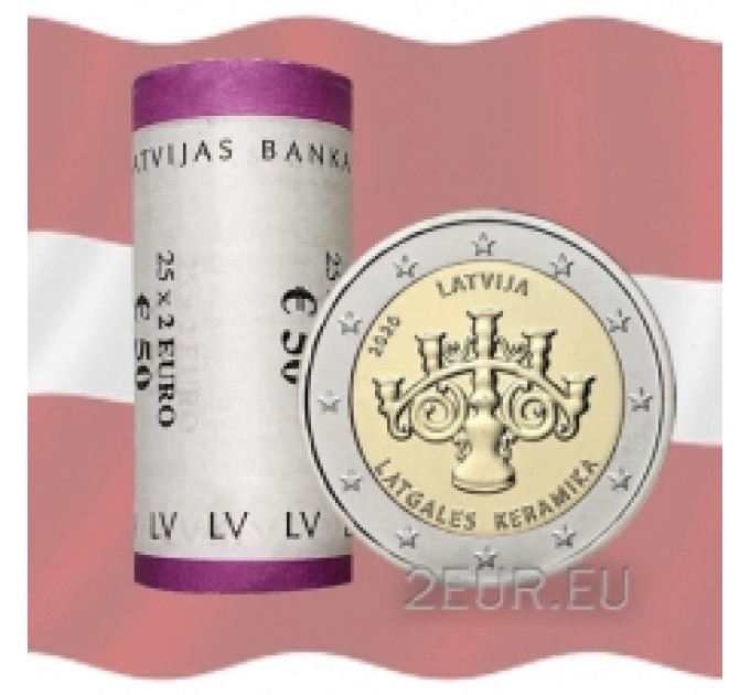 Läti 2 eurot UNC rulli 2020 – Latgale keraamika