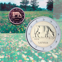 Latvia 2 euro BU 2016 - Dairy Farming - Cow 